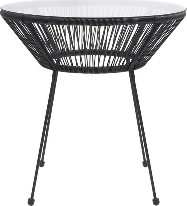 vidaXL 3-piece black garden furniture set
