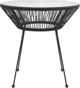 vidaXL 3-piece black garden furniture set