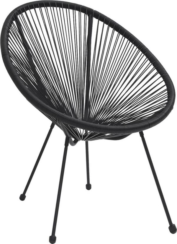 vidaXL 3-piece black garden furniture set
