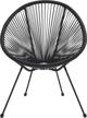vidaXL 3-piece black garden furniture set