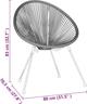 vidaXL 3-piece black garden furniture set