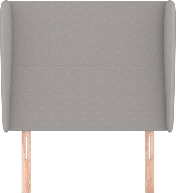 vidaXL Zaglowek uszak, jasnoszary, 103x23x118/128 cm, υφασμα
