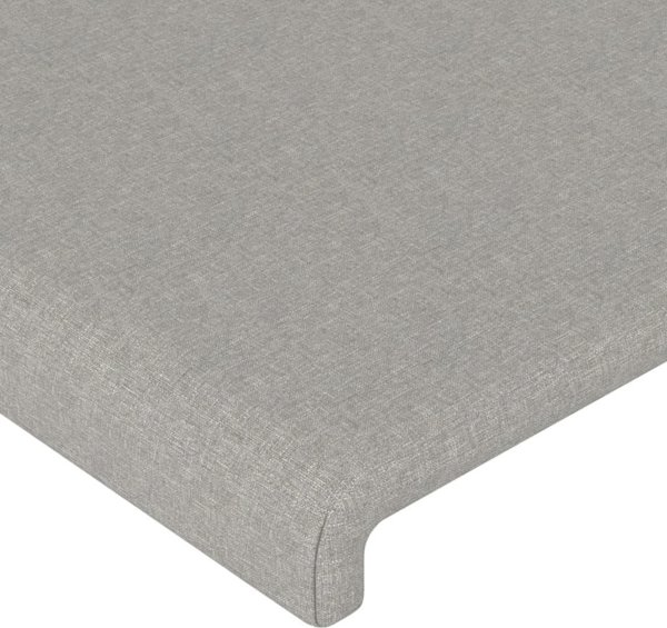 vidaXL Zaglowek uszak, jasnoszary, 103x23x118/128 cm, υφασμα