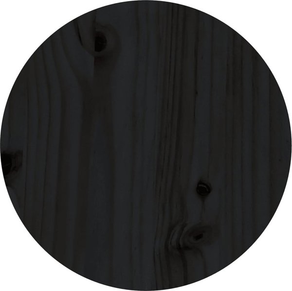 vidaXL vidaXL Stolik kawowy, czarny,  35x35 cm, lite drewno sosnowe