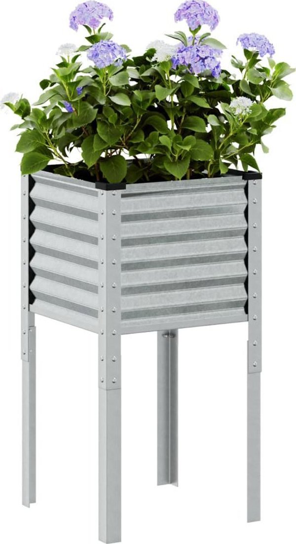 vidaXL vidaXL Donica ogrodowa, 45x45x88 cm, stal galwanizowana