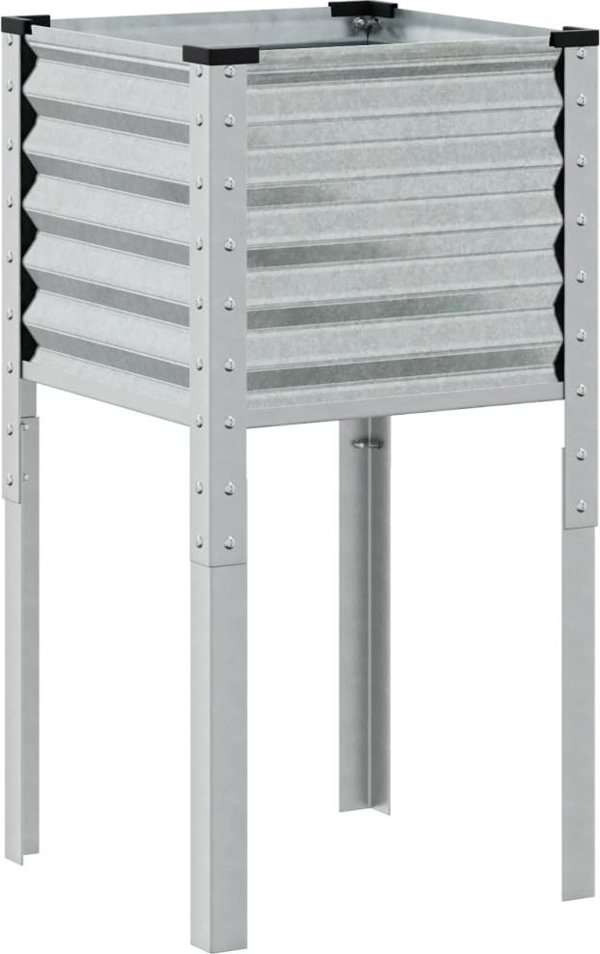 vidaXL vidaXL Donica ogrodowa, 45x45x88 cm, stal galwanizowana
