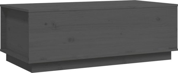 vidaXL vidaXL Stolik kawowy, szary, 100x50x35 cm, lite drewno sosnowe