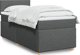 vidaXL Κρεβάτι Continental με Στρώμα, σκούρο γκρι ύφασμα, 90x200 εκ