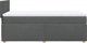 vidaXL Κρεβάτι Continental με Στρώμα, σκούρο γκρι ύφασμα, 90x200 εκ