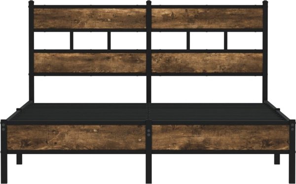 vidaXL Κρεβάτι με κεφαλάρι χωρίς στρώμα 140x190 cm, δρυς σονόμα