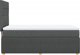 VidaXL Κρεβάτι Continental με Στρώμα, Σκούρο Γκρι Ύφασμα, 90x190 εκ
