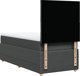 VidaXL Κρεβάτι Continental με Στρώμα, Σκούρο Γκρι Ύφασμα, 90x190 εκ
