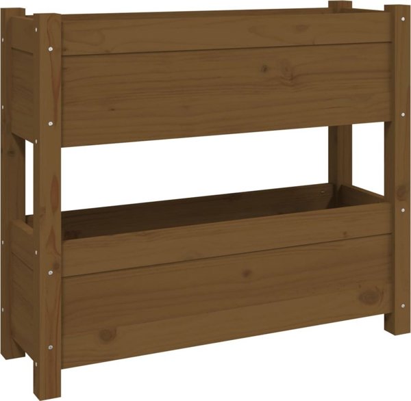 vidaXL Donica μελιτζανί 77x25x66 cm από μασίφ πεύκο