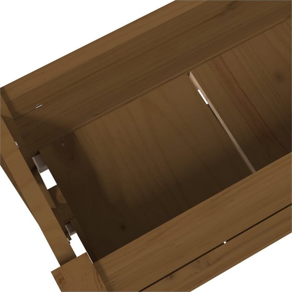 vidaXL Donica μελιτζανί 77x25x66 cm από μασίφ πεύκο