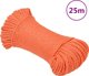 vidaXL Linka robocza, pomaranczowa, 3 mm, 25 m, polipropylen
