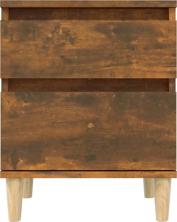 vidaXL Σετ από 2 κομοδίνα, χρώμα καπνιστή δρυς, 40x35x50 εκ.