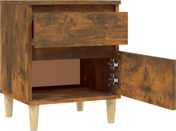 vidaXL Σετ από 2 κομοδίνα, χρώμα καπνιστή δρυς, 40x35x50 εκ.