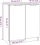 vidaXL Ντουλάπι για παπούτσια, λευκό, 59x35x70 cm, υλικό ξυλείας