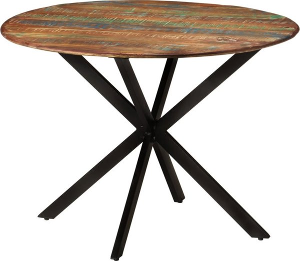 vidaXL Τραπέζι τραπεζαρίας 110x78 cm από ανακυκλωμένο μασίφ ξύλο και ατσάλι
