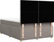 vidaXL Κοντινεντάλ κρεβάτι με στρώμα, taupe ύφασμα, 140x190 εκ.