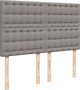 vidaXL Κοντινεντάλ κρεβάτι με στρώμα, taupe ύφασμα, 140x190 εκ.