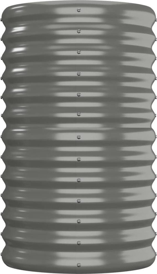 vidaXL vidaXL Donica ogrodowa, malowana proszkowo stal, 152x40x68 cm, szara