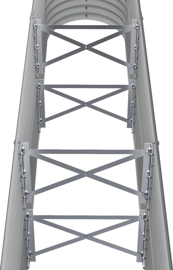 vidaXL vidaXL Donica ogrodowa, malowana proszkowo stal, 152x40x68 cm, szara
