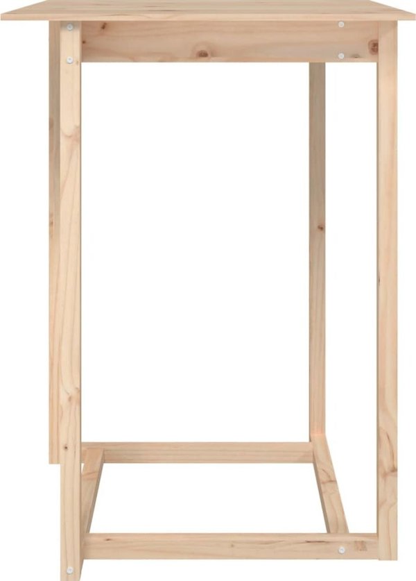 vidaXL Stolik barowy, 80x80x110 cm, lite drewno sosnowe