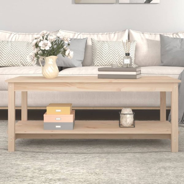 vidaXL vidaXL Stolik kawowy, 110x55x45 cm, lite drewno sosnowe