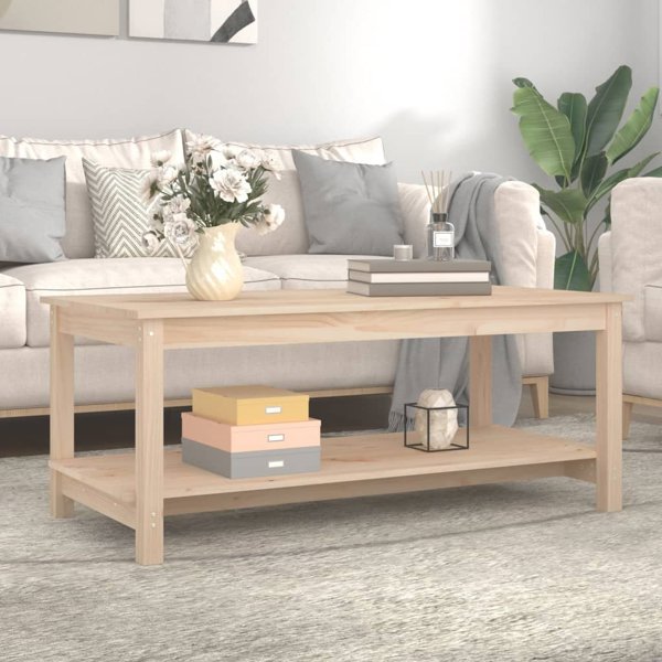 vidaXL vidaXL Stolik kawowy, 110x55x45 cm, lite drewno sosnowe