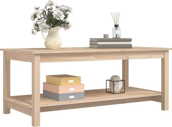 vidaXL vidaXL Stolik kawowy, 110x55x45 cm, lite drewno sosnowe