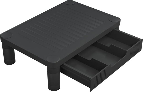 vidaXL vidaXL Podstawka pod monitor, czarna, 43x30,5x13 cm