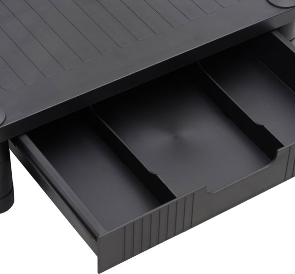 vidaXL vidaXL Podstawka pod monitor, czarna, 43x30,5x13 cm