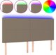 vidaXL Κεφαλάρι για κρεβάτι με LED, taupe, 200x5x118/128 cm, ύφασμα