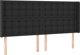 vidaXL Zaglowek do lozka z LED, czarny, 163x16x118/128 cm, sztuczna skora