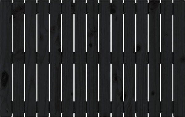 vidaXL Κεφαλάρι κρεβατιού, μαύρο, 95,5x3x60 cm, μασίφ πεύκο