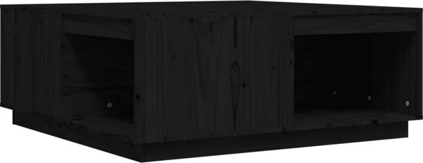 vidaXL Stolik kawowy, czarny, 100x101x40,5 cm, lite drewno sosnowe