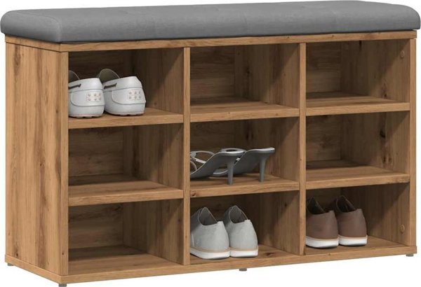 vidaXL Παπουτσοθήκη με Κάθισμα, Artisan Oak, 82x32x50 εκ.