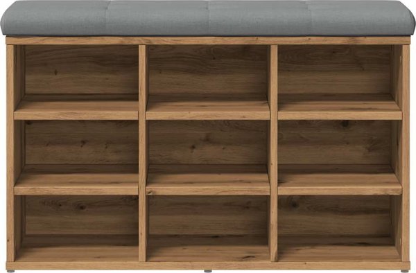vidaXL Παπουτσοθήκη με Κάθισμα, Artisan Oak, 82x32x50 εκ.