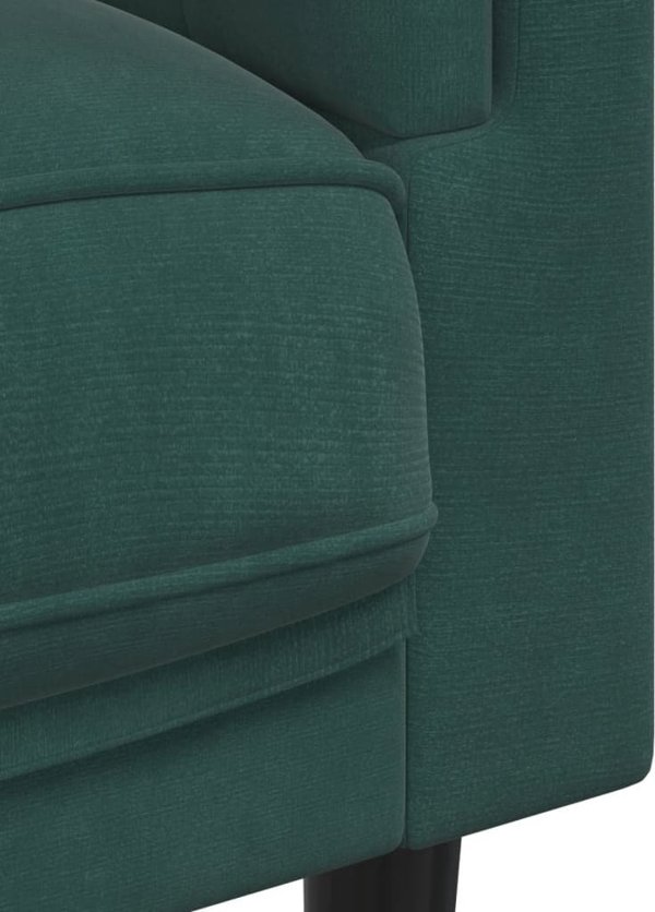 vidaXL Sofa 2-osobowa z poduszkami, ciemnozielona, aksamit
