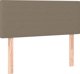 vidaXL Κρεβάτι Continental με Στρώμα, Taupe, Υφασμάτινο, 80x200 cm