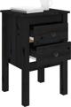 vidaXL vidaXL Szafki nocne, 2 szt, czarne, 40x35x61,5 cm, lite drewno sosnowe