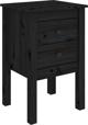 vidaXL vidaXL Szafki nocne, 2 szt, czarne, 40x35x61,5 cm, lite drewno sosnowe
