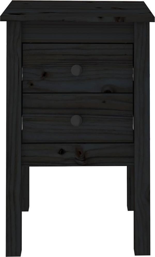 vidaXL vidaXL Szafki nocne, 2 szt, czarne, 40x35x61,5 cm, lite drewno sosnowe
