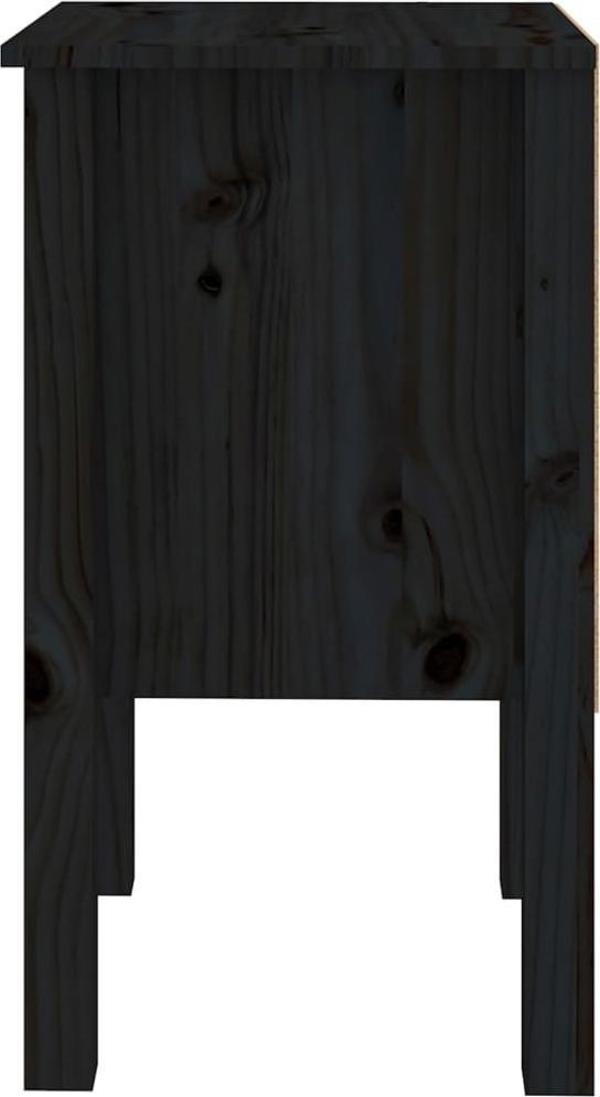 vidaXL vidaXL Szafki nocne, 2 szt, czarne, 40x35x61,5 cm, lite drewno sosnowe