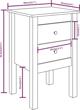vidaXL vidaXL Szafki nocne, 2 szt, czarne, 40x35x61,5 cm, lite drewno sosnowe