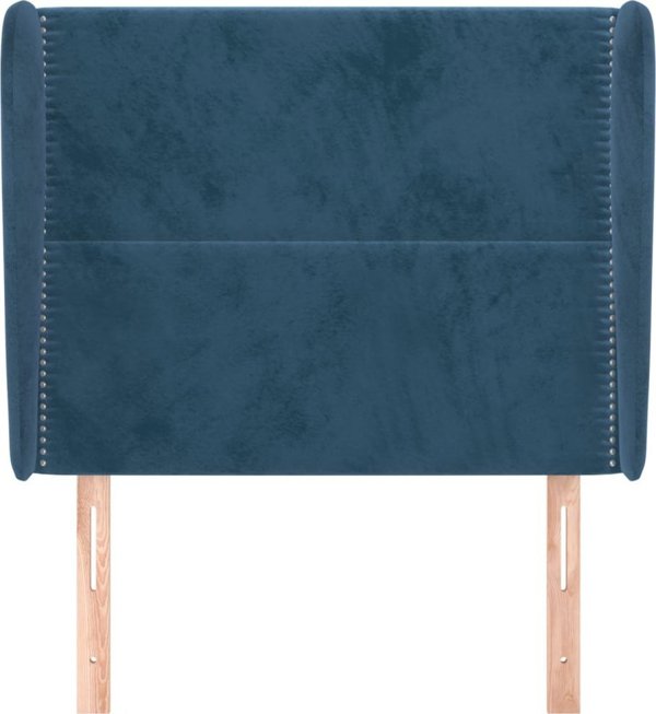 vidaXL Zaglowek uszak, ciemnoniebieski, 103x23x118/128 cm, aksamit