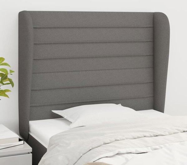 vidaXL Zaglowek uszak, ciemnoszary, 103x23x118/128 cm, tkanina