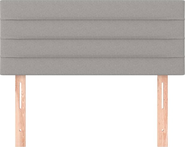 vidaXL Επικεφαλής κρεβατιού, γκρι, 100x5x78/88 cm, ύφασμα