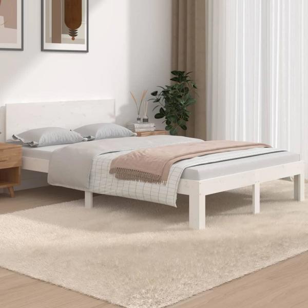 vidaXL Σκελετός κρεβατιού, μασίφ πεύκο, 120x190 cm, 4FT, διπλός